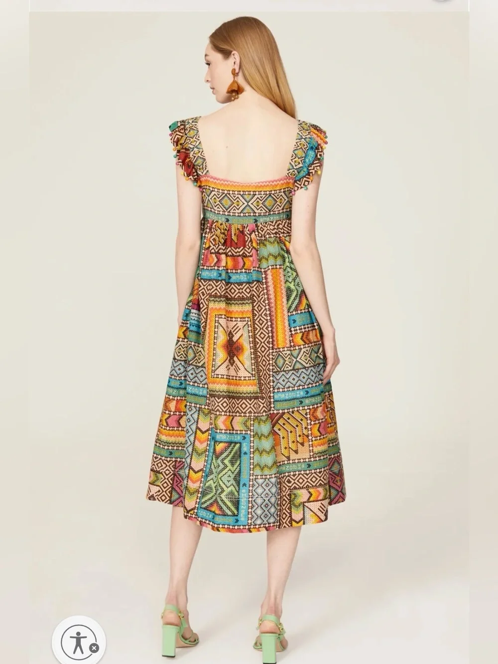 FARM Rio Banana Scarves Printed Midi Dress - Picture 2 of 9